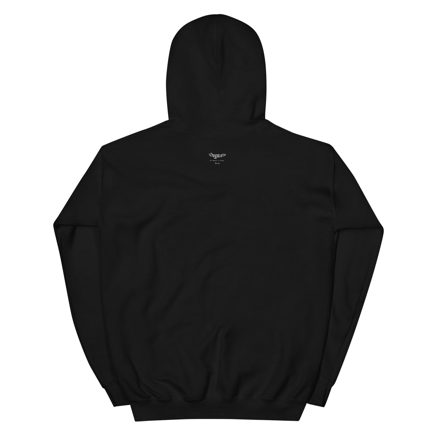 100% Cotton Unisex-Heavy-Blend-Hoodie-Black-Back-View