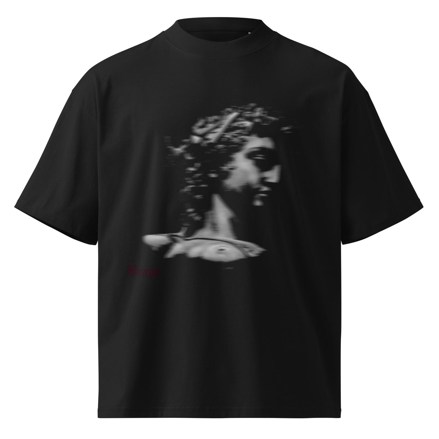 Black oversized graphic t shirt mock up