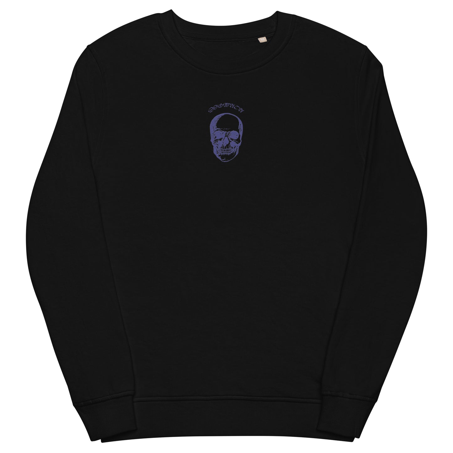 Cotton Unisex-Heavy-Blend-Crew Neck Sweatshirt-Black-Front-View