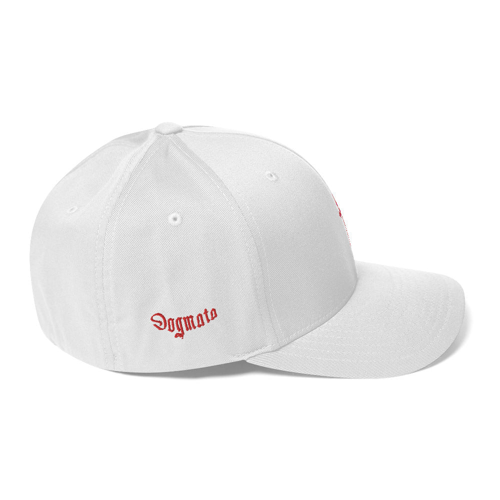 Fitted Closed-Back-Structured-Cap-White-Right-Side