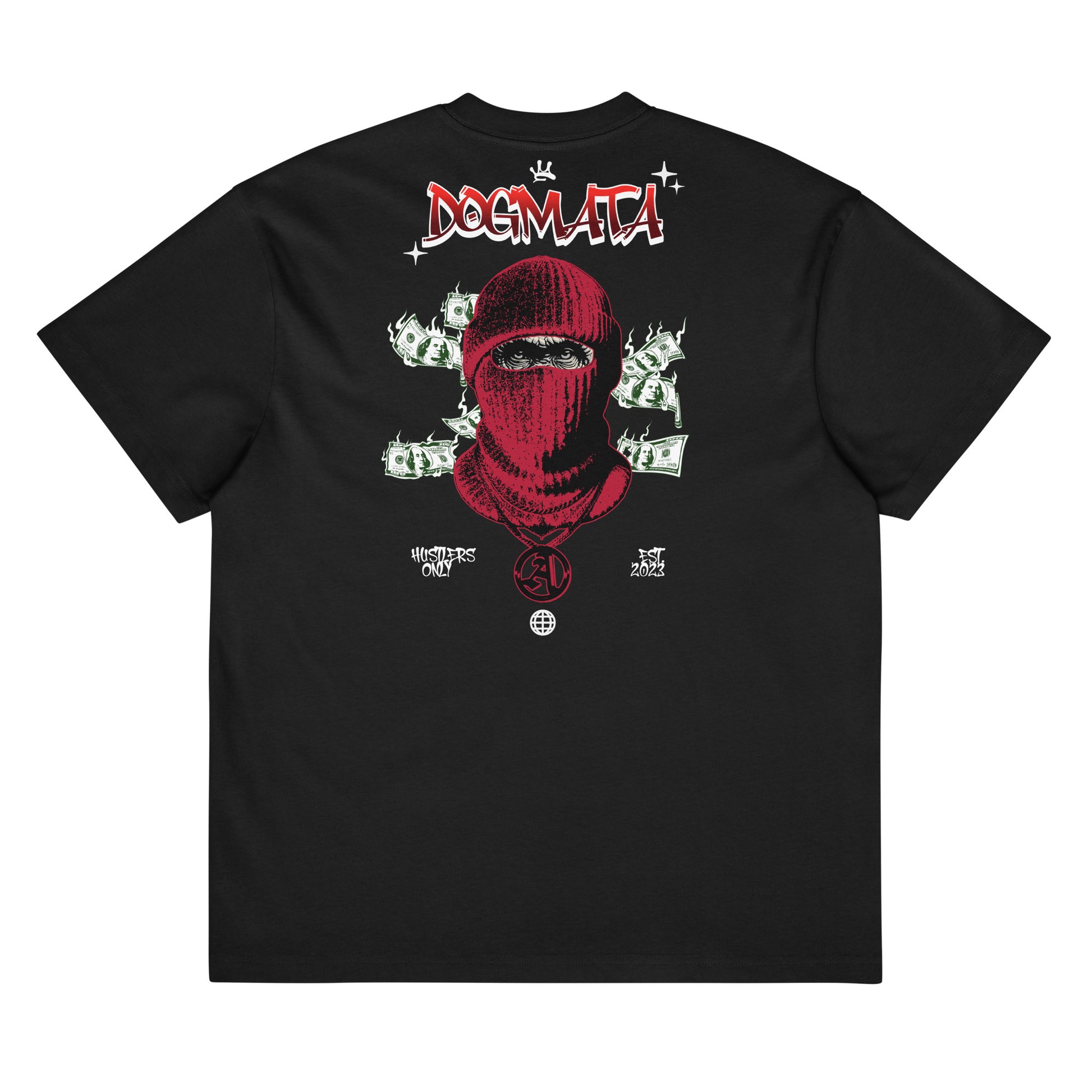 Mens Oversize Box Tee Black Back View