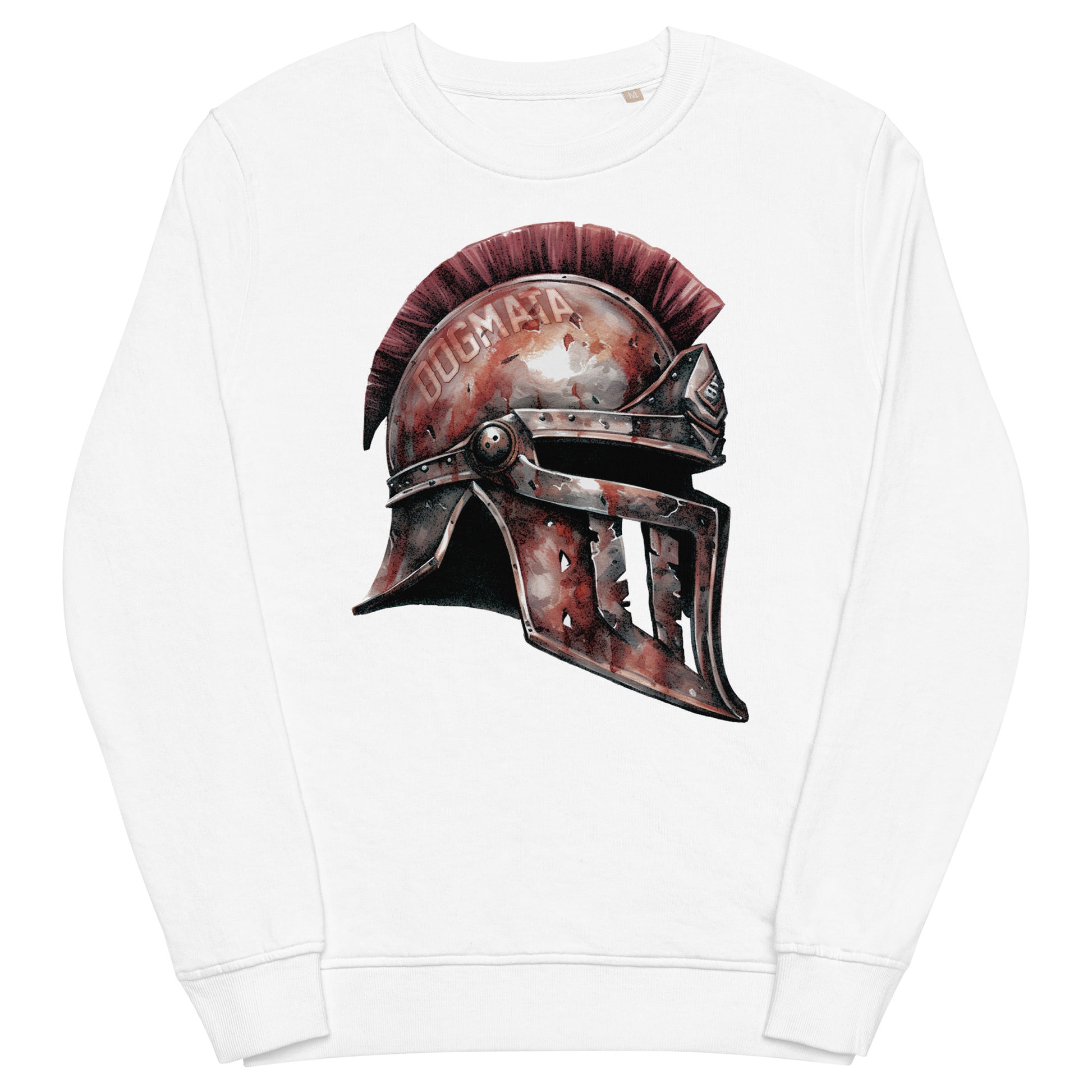 Unisex-Organic-Sweatshirt-White-With Design Front-View