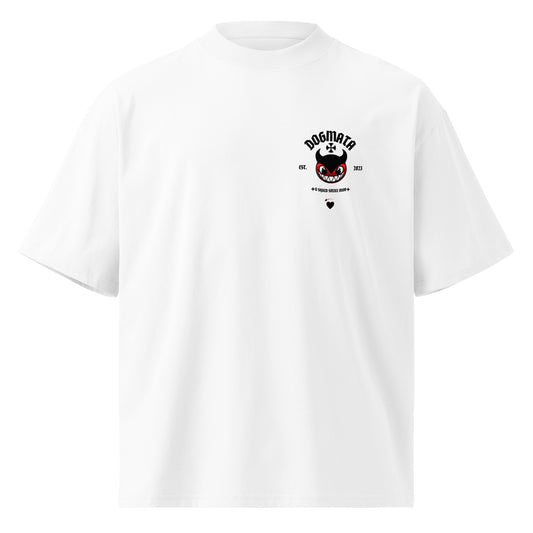 Unisex White Oversized T Shirt White Front View